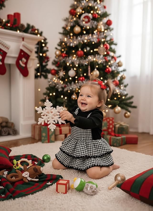 YOUNGER TREE Newborn Baby Girl Fall Winter Outfits Long Sleeve Romper Corduroy Overall Dress Infant Skirt Clothes Sets