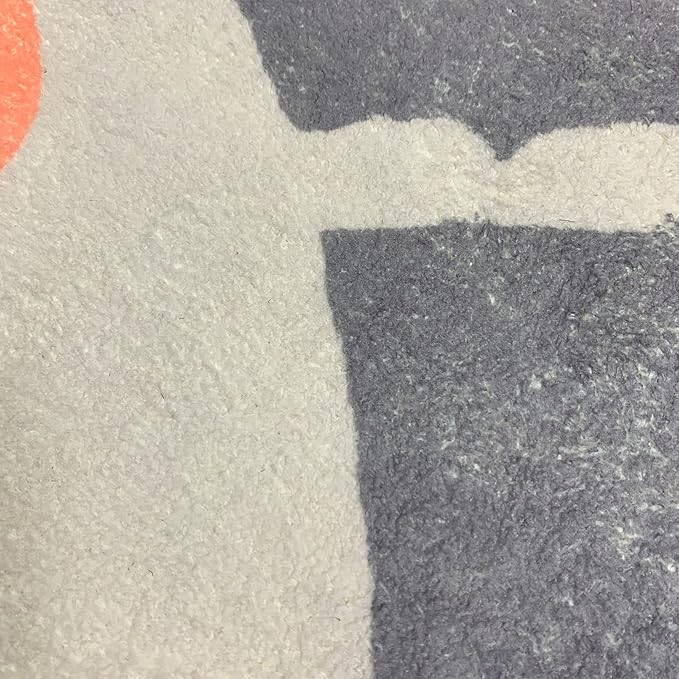 ABREEZE Kids Play Rug 4ft,Lion Round Area Rug Kids Nursery Door Mat Soft Plush Non-Slip Childrens Carpet for Bedroom Living Room Playroom,Grey