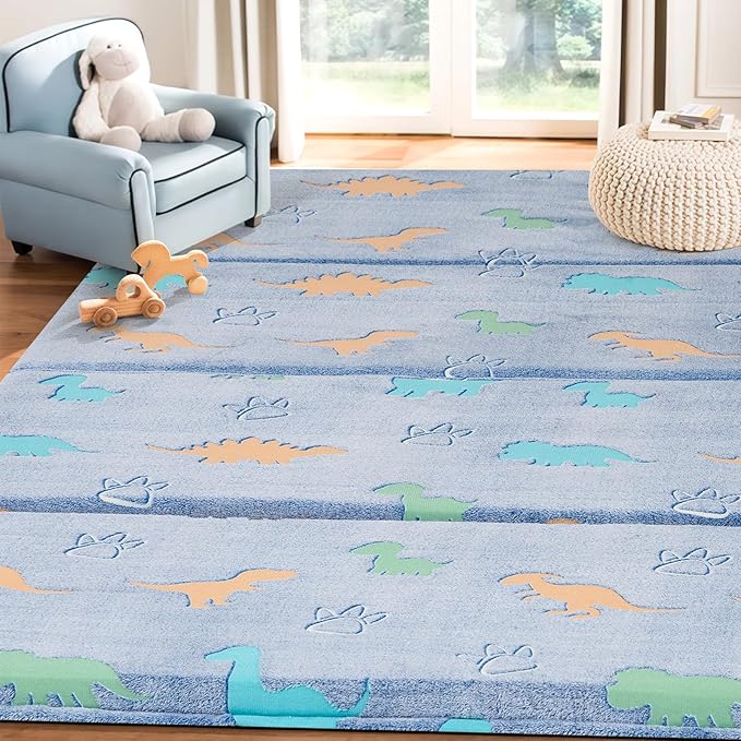 MeMoreCool Kids Floor Futon Mattress, Play Mat Muscle Mat Large 6x4 FT, Thicken Foam Tatami Mattress for Children Play Area, Foldable Sleeping Crawling Pad for Playroom, Dinosaur