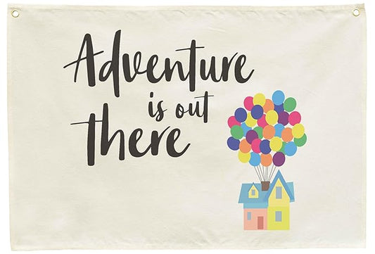 Canvas Hanging Flag Banner Wall Sign Decor Gift for Baby Kids Girl Boy Nursery Teen Room Front Door - Hydrogen Balloon