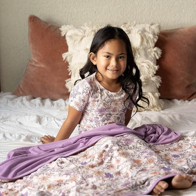 Copper Pearl Large Premium Knit Baby 3 Layer Stretchy Quilt Blanket Flora
