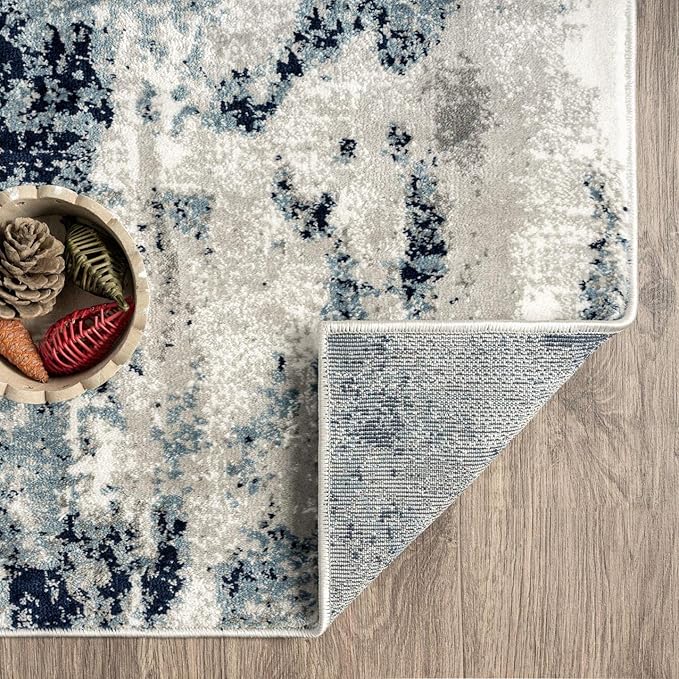 LUXE WEAVERS Kimberly Collection Ivory 9x12 Modern Abstract Area Rug