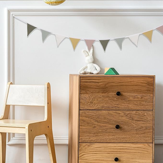 Pennant Banner Flags,Infant and toddler room decoration pennant,for Nursery Decor Baby Birthday Boho Wedding Shower Party Event (Colorful triangular flag banner93)
