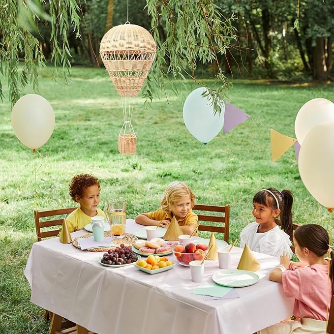 Cabilock 1pc Woven Rattan Hot Air Balloon Decor, 22. 44 Inch Wall Hanging Hot Air Balloon for Kids Room Nursery Ornament, Art Photography Prop Backdrop Pendant Decoration