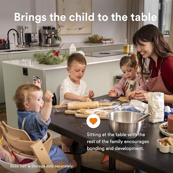 Tripp Trapp Chair from Stokke, White - Adjustable, Convertible Chair for Toddlers, Children & Adults - Convenient, Comfortable & Ergonomic - Classic Design