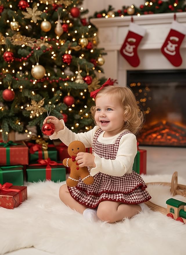 YOUNGER TREE Newborn Baby Girl Fall Winter Outfits Long Sleeve Romper Corduroy Overall Dress Infant Skirt Clothes Sets