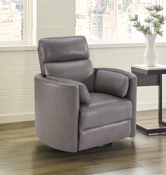 Parker Living Radius - Florence Heron - Powered by Freemotion Cordless Power Swivel Glider Recliner for Adults with USB and Type-C Ports, Single Sofa Chair for Living Room
