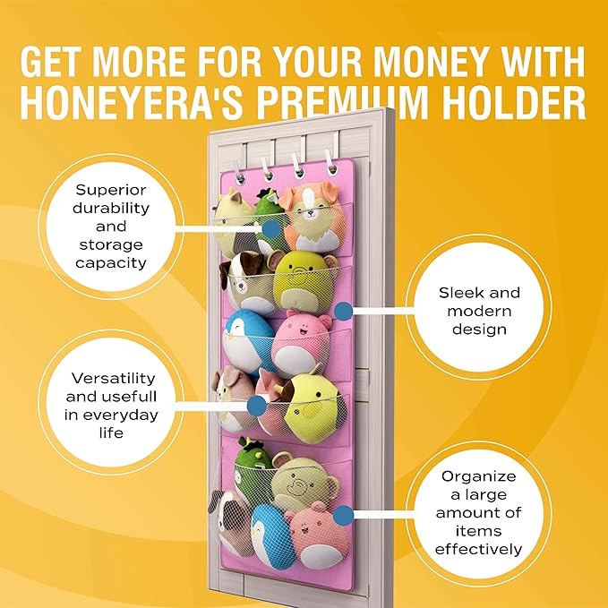 Honeyera Sqshmalow Holder - Over the Door Space (parent) (Pink)