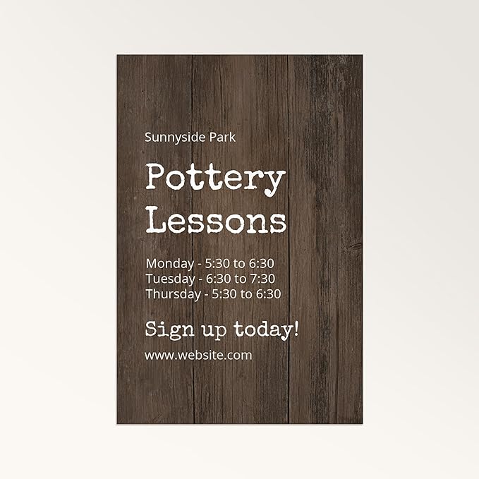 STAPLES - Personalized Semi-Gloss Poster - 18W" x 24L" Custom Print - Ideal for Home or Office Décor (Wood)