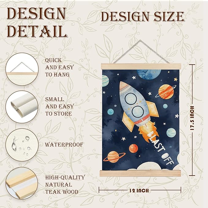 URLLUAE Solar System Poster Hanger Frame, Outer Space Room Decor, Solar System for Kids, 12x16 Inches Set of 2