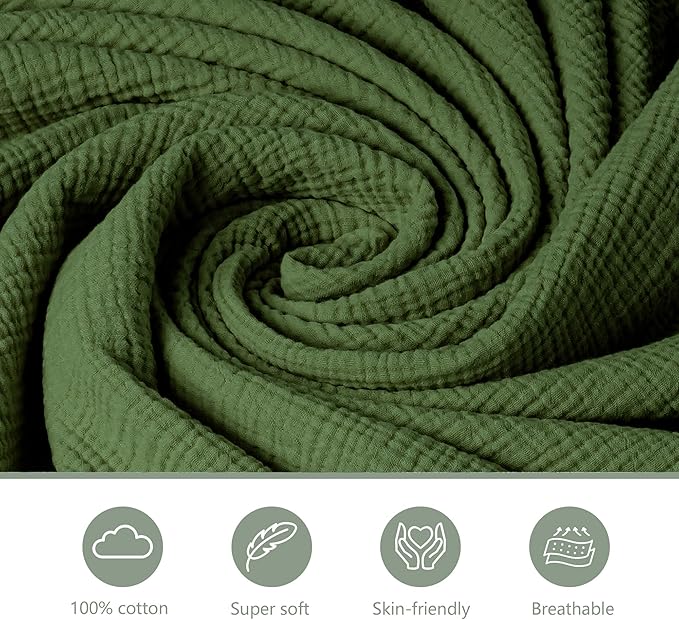 Baby Muslin Bassinet Sheets 3 Pack for Boys & Girls, Soft Breathable Cotton Bassinet Mattress Cover, Universal Fit for Hourglass, Oval, and Rectangle Mattress (Leaf Green)