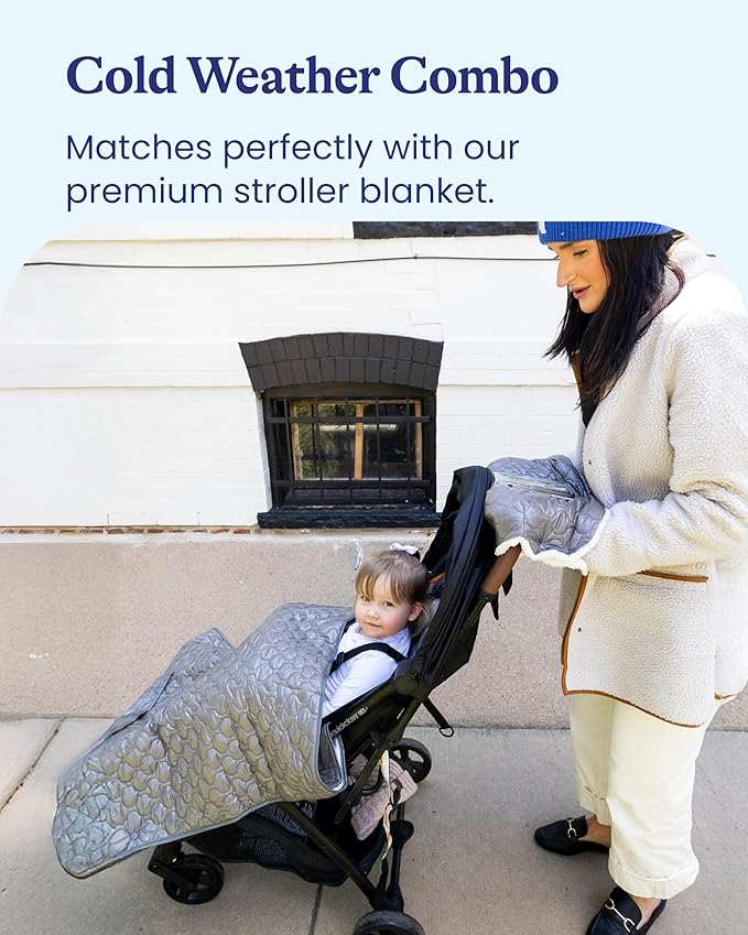 Goldbug Baby Blanket for Strollers & Car Seats - Weather-Resistant Shell - Warm Fleece Lined - Packable