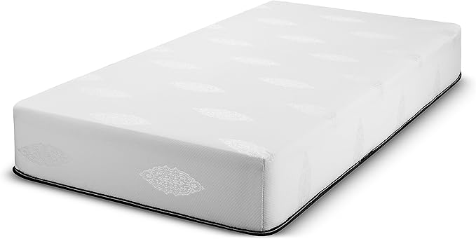 Fortnight 10 inch California King Size Gel-Infused Memory Foam Mattress with White Stretch Knit Fabric - CertiPUR-US Foam – 10 Year Warranty - Made in USA