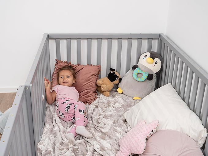 BUSY WOOD Montessori Floor Bed - Wooden Bedframe - Small, Twin, Full, Queen, King Size Sleeping Place- Toddler Bed Frame - Montessori Bed with Rails (Model 6.2)