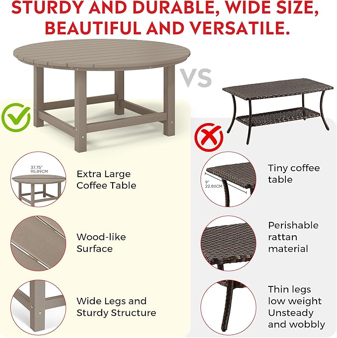 Costaelm Kids Dinner Table, Toddler Play Desk Student Desk Outdoor Childrens Picnic Tables for Children Arts & Crafts, Snack Time, Multi-Activity Table for Ages 2-8 in Home/Outside, Weathered Wood