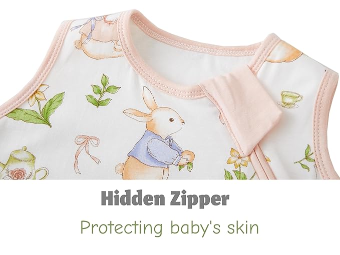 Baby Sleep Sack 1.0 Tog, 100% Cotton 2 Pack Wearable Blanket Sleeping Bag for Babies and Newborn, L(12-18M), Pink