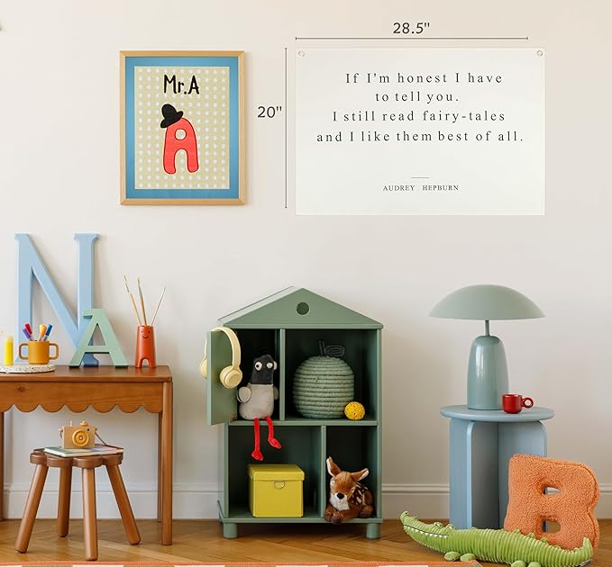 Boho Rectangular Banner Flag Wall Decor Gift for Baby Girl Kid,Nursery Above Crib Bedroom Homeschool Reading Room Decor-If I'm Honest I have-Baby Present Shower,Birthday Christmas Gift
