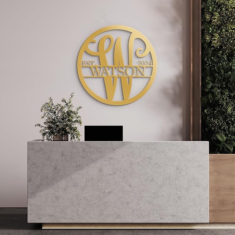 Custom Metal Signs Metal Name Sign Metal Wall Art Split Letter Monogram Wall Decor Metal Wall Art Last Name Sign Family Name Sign Personalized Wedding Gift Fire Pit Sign Outdoor Decor Cabin Sign