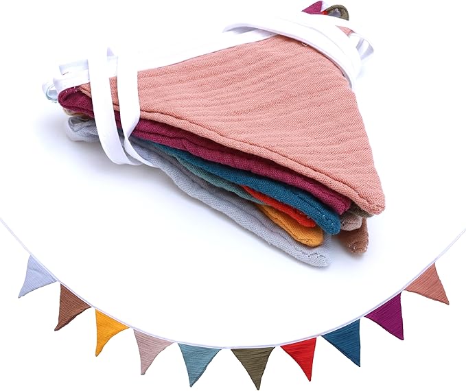 Pennant Banner Flags,Infant and toddler room decoration pennant,for Nursery Decor Baby Birthday Boho Wedding Shower Party Event (Coloured Banner)