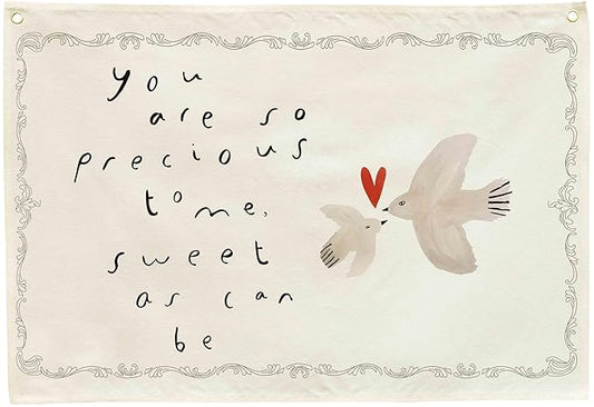 You Are So Precious-Nursery Rectangular Canvas Banner-Boho Flag Wall Sign Decor for Toddler Boy Girl Kids,Baby Room Above Crib Bedroom Playroom Reading Room Decor-Baby Shower Birthday Christmas Gift