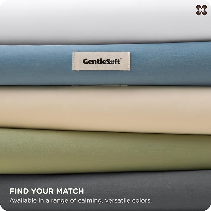 Bedsure Cotton Duvet Cover King Size, Cotton & Rayon Derived from Bamboo Blend Duvet Cover Set for Hot Sleepers,Ultra-Soft, Breathable & Lightweight Home Bedding for All Seasons (Dusty Blue,104"x90")