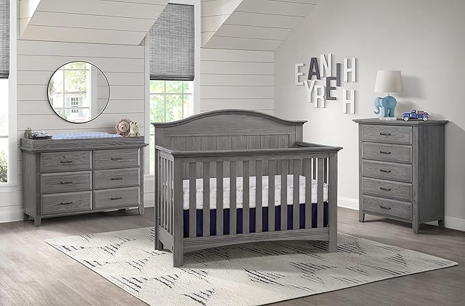 Soho Baby Chandler Premium 6-Drawer Dresser, Graphite Gray, GreenGuard Gold Certified