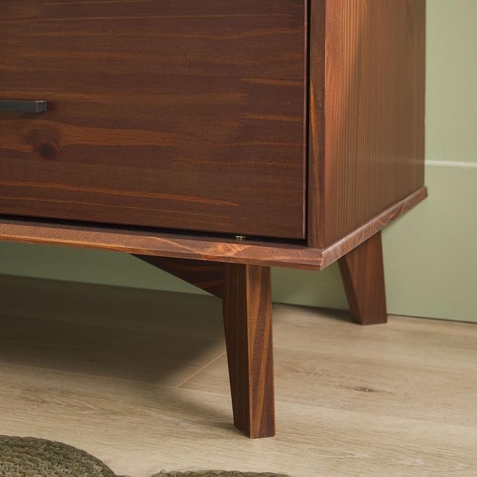 Walker Edison Sloane 6-Drawer Solid Wood Dresser with Metal Handles, 52 Inch, Walnut