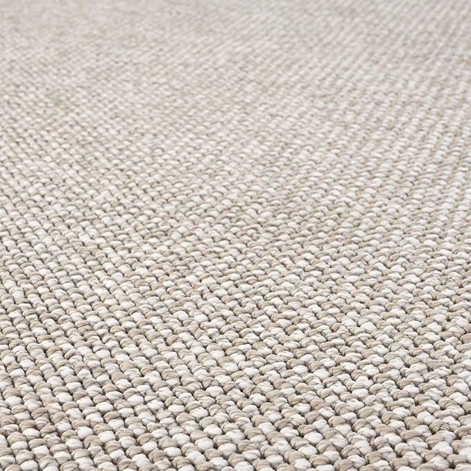 LUXE WEAVERS Solid Machine Woven Taupe 4x6 Area Rug, Indoor Stain-Resistant Carpet