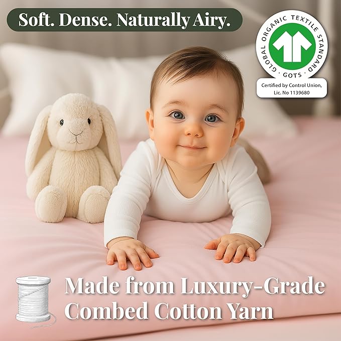 GOTS Organic Bedside Bassinet Sheets 33x20 for Maxi COSI Iora, Newton, Cowiewie, Baby Delight, Mika Micky, Ronbei, Koola Baby Bond, Kidsclub, Luxury Turkish Cotton - Rectangle 32x19-33x20