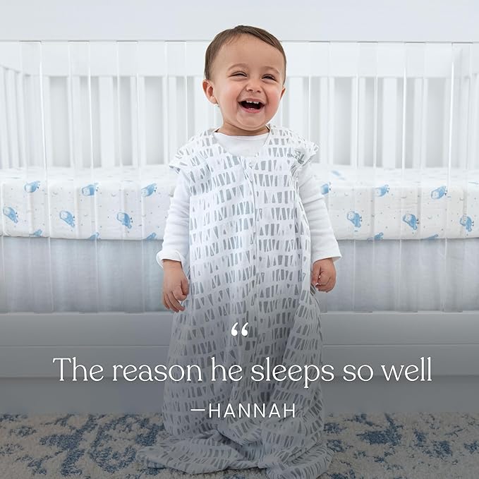 HALO SleepSack, 100% Cotton Wearable Blanket, Swaddle Transition Sleeping Bag, TOG 0.5, Floral Vintage Stripe, Small, 0-6 Months