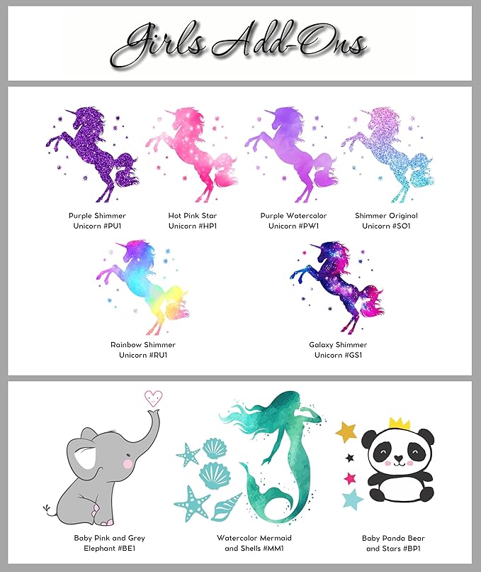 Decor Designs Decals Fancy Girls Personalized Custom Name Vinyl Wall Art Decal Sticker, Nursery Bedroom Baby Decor, Multiple Font and Color, (Multiple Size Choices) (Name with Initial)