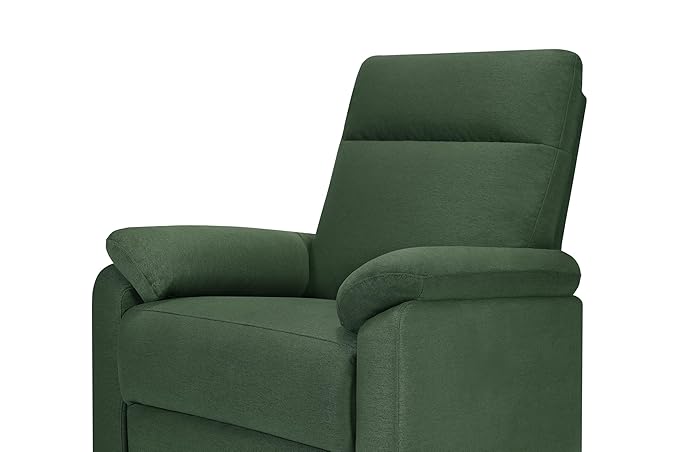 DaVinci Suzy Glider Recliner Nursery Chair - Versatile Glider Rocking Chair for Nursery and Living Room - GREENGUARD Gold, FSC & Certi-PUR US Certified - 360° Swivel Rocker Recliner - Pine Green