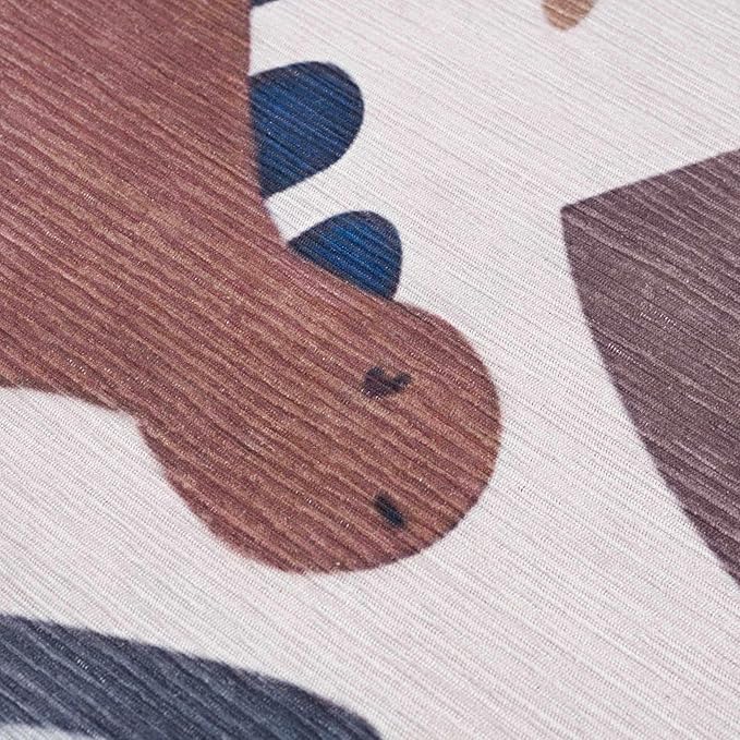 Hauteloom Libra Living Room, Bedroom Machine Washable Area Rug - Dinosaur, Car - Beige, Brown, Terracotta - 7'10" x 10'2"