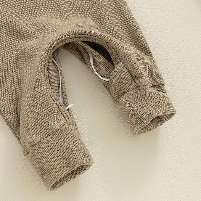 Newborn Knit Romper Hat 2 Pieces Button Up Footed Jumpsuit Baby Boy Clothes Photography Coming Home Outfit