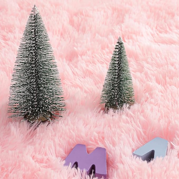 Merelax Soft Runner Rugs for Living Room Hallways Entry, Non-Slip 2x6 Pink Fluffy Girls Bedroom Rug, Plush Shaggy Fuzzy Furry Cute Shag Carpet for Baby Nursery Children Kids Teens Room Holiday Decor