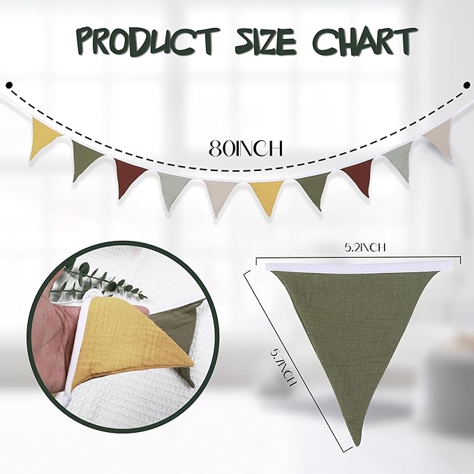 Pennant Banner Flags,Infant and toddler room decoration pennant,for Nursery Decor Baby Birthday Boho Wedding Shower Party Event (Yellow and red banner)