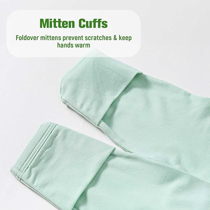 OPAWO Knotted Gown Baby Newborn Sleepers Baby Boy Coming Home Outfit, Bamboo Viscose Baby Gowns with Mitten Cuffs and Hat Set