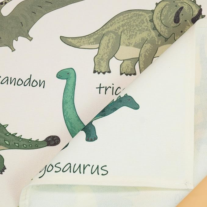 Dinosaurs Themed Rectangular Canvas Banner Flag Wall Sign Art Gift for Nursery Classroom Above Crib Bedroom Playroom Reading Room Wall Decor Baby Shower Kids Teen Birthday Christmas Gift