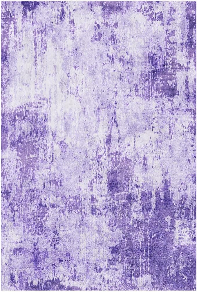 Washable Area Rugs 2'x3' Non-Slip Modern Abstract Soft for Living Room Entryway Bedroom Nursery, Print Pattern, Purple Gray Pink White