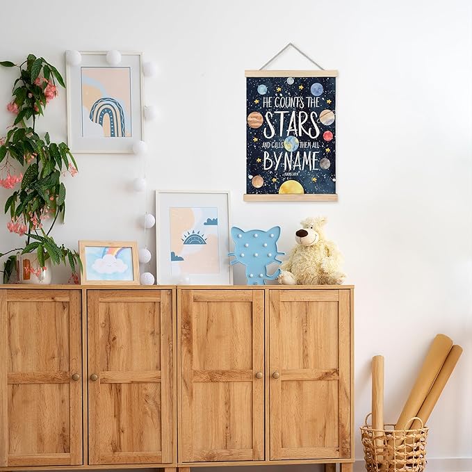 URLLUAE Solar System Poster Hanger Frame, Space Nursery Decor,Space Wall Art,Outer Solar System for Kids Room Decor for Boys Room,12x16 Inches