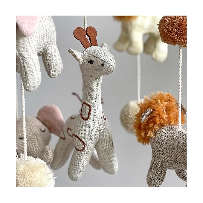 Crane Baby Safari Nursery Ceiling Hanging Decor Boho Jungle Animals Room Decor for Babies Crane Baby, Safari Nursery Decor for Boys and Girls, Ceiling Hanging, 11" x 28", Jungle Nursery Decor
