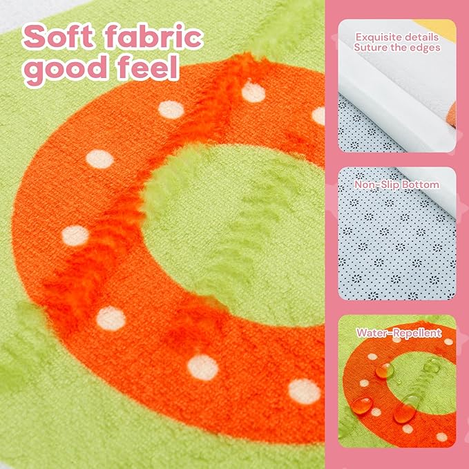 Baby Play Mat for Floor, 71'' x 59'' Thicken Foam Soft Padded Playmat for Tummy Time, Playpen Mat for Toddlers, Water-Repellent Coral Velvet, Non-slip Bottom Safe for Crawling (Animal)