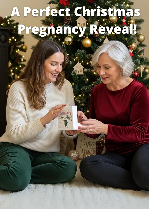 Heart's Sign Christmas Pregnancy Announcement Ornament 2025 | Grandparents Pregnancy Reveal | Promoted to Grandparents Xmas 2025 | Baby on The Way - Coming Soon 2026