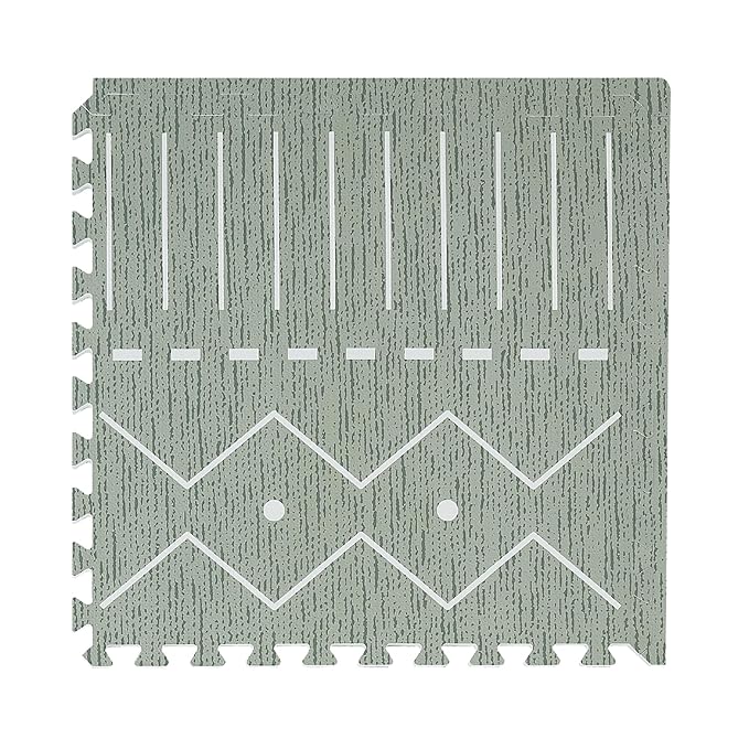 Toddlekind Playmat - Premium Foam Playmat, 4 x 6 feet, 6 Tile Extra Thick Foam Floor Puzzle Mat for Babies/Toddlers Stylish, Non-Toxic, Odorless. Perfect for Tummy Time, Crawling, and Play. Ideal for Nursery and Playroom. 0m+