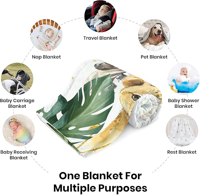 J&SBGFT Custom Baby Blanket with Name, Personalized Receiving Blanket for Toddlers, 30"x40", Color13