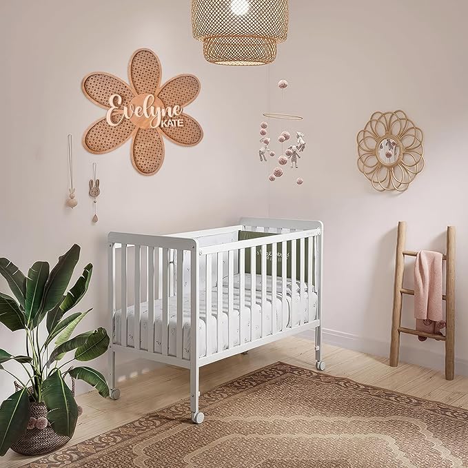 Personalized Boho Wooden Personalized Initial & Name Sign, 3D Layered Letter Rattan Wall Decor for Nursery or Child's Bedroom - Baby Shower, Newborn, Girl or Boy's Birthday Gift