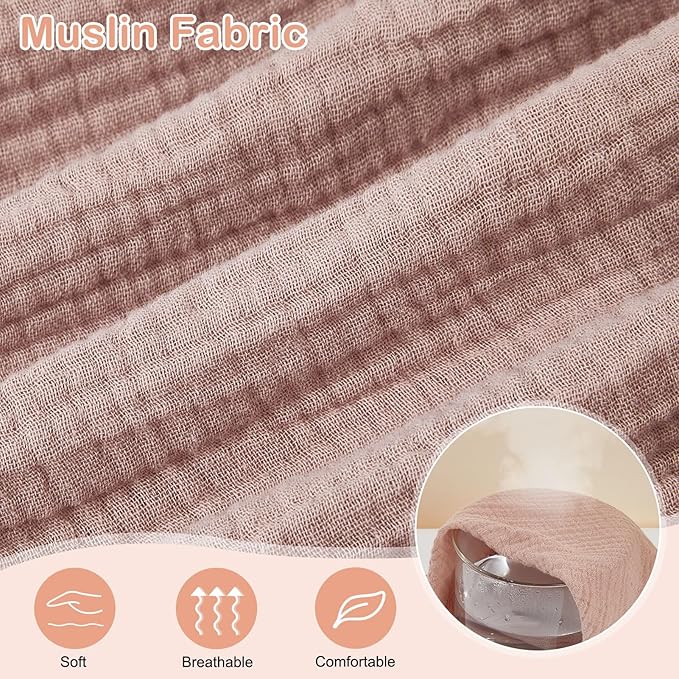 Basumee Muslin Bassinet Sheets for Baby Girl Boy 2 Pack Soft Breathable Baby Bedside Bassinet Fitted Sheets with Bottom Elastic Band 33''x17''x4'' Mattress Cover for Rectangle Oval Hourglass Bassinets