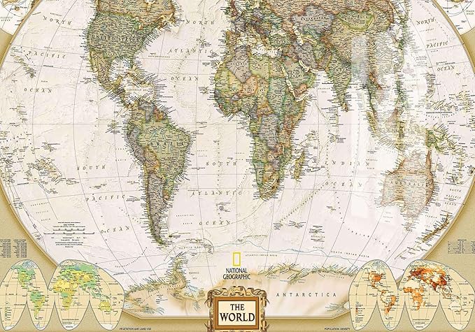 World Map Wallpaper Mural for Nursery Kids Room Large Wall Mural for Bedroom Living Room