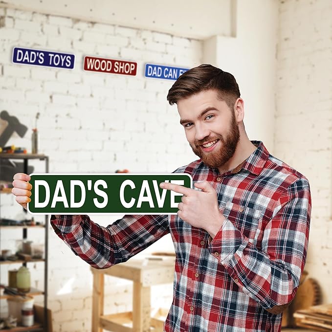 Custom Street Signs in Aluminum. Personalized Road Sign 24x6 in metal, with Your Own Custom Text, Size & Color. Ideal for Kids Room, Mancave Decor for Dad or mom outdoor garden
