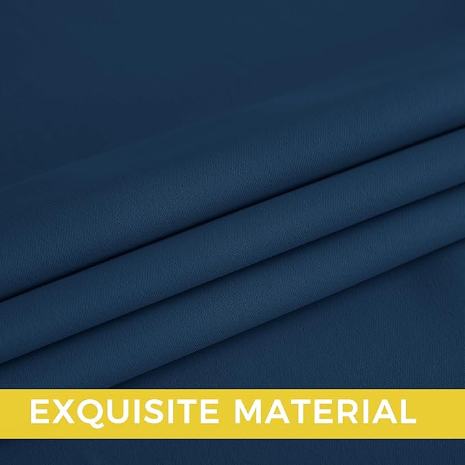 NICETOWN Morrocan Blue Room Darkening Curtains 72 Inches Long 2 Panels for Living Room, Bedroom, Nursery Summer Thermal Insulated Blackout Drapes Grommet Noise Reducing Window Curtains, W40
